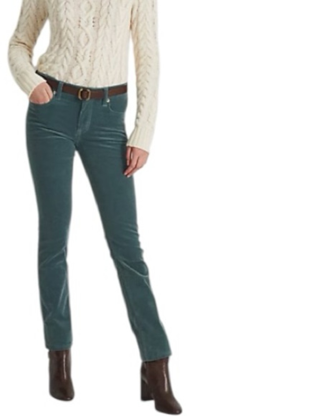 Ralph Lauren Stretch Corduroy Mid-Rise Straight Pant Women’s Size 34/18